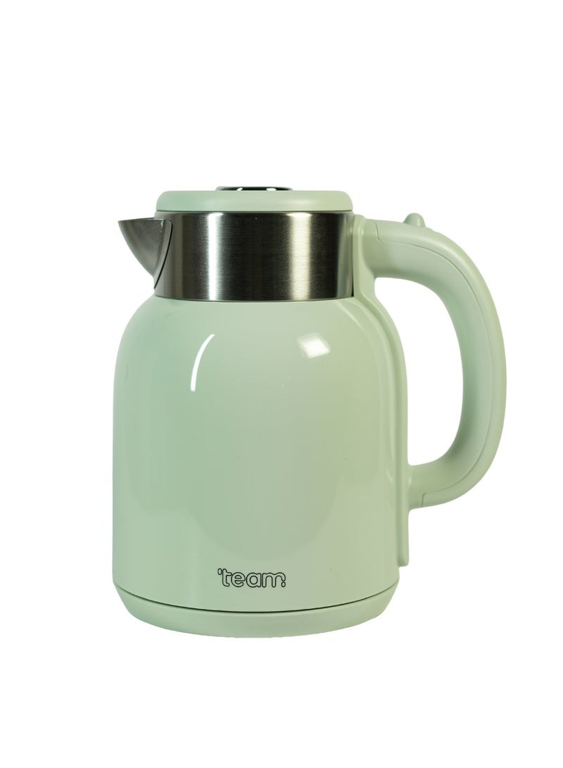 Team Electric Kettle | 1.5L Double Wall Stainless Steel | Auto-Off Switch | Cordless Design | Fast Boil | 1500W - Image 1
